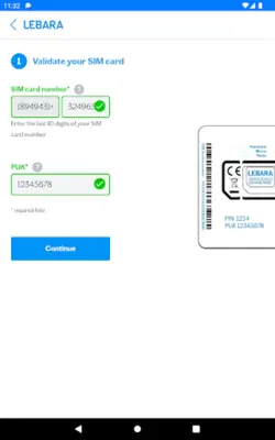 Lebara SIM Aktivierung android App screenshot 10