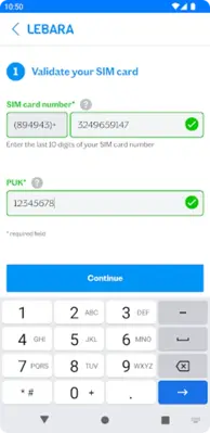 Lebara SIM Aktivierung android App screenshot 18
